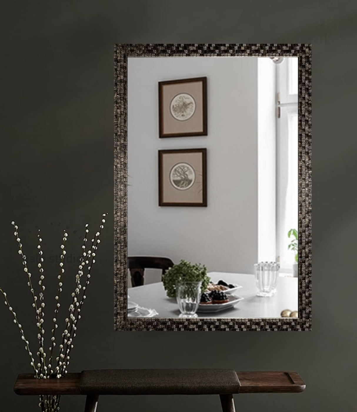 Cassandra Black Mosaic Mirror