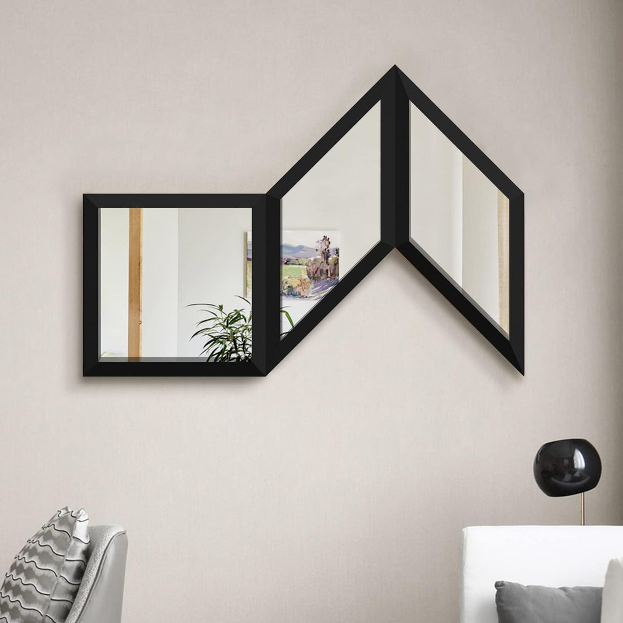 Hans & Alice Limited Edition Geometric DIY Wood Framed Glass Mirror