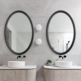 Andrea Oval Wood Frame Wall Mirror