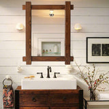 Alyssa Rustic Wood Farmhouse Mirror