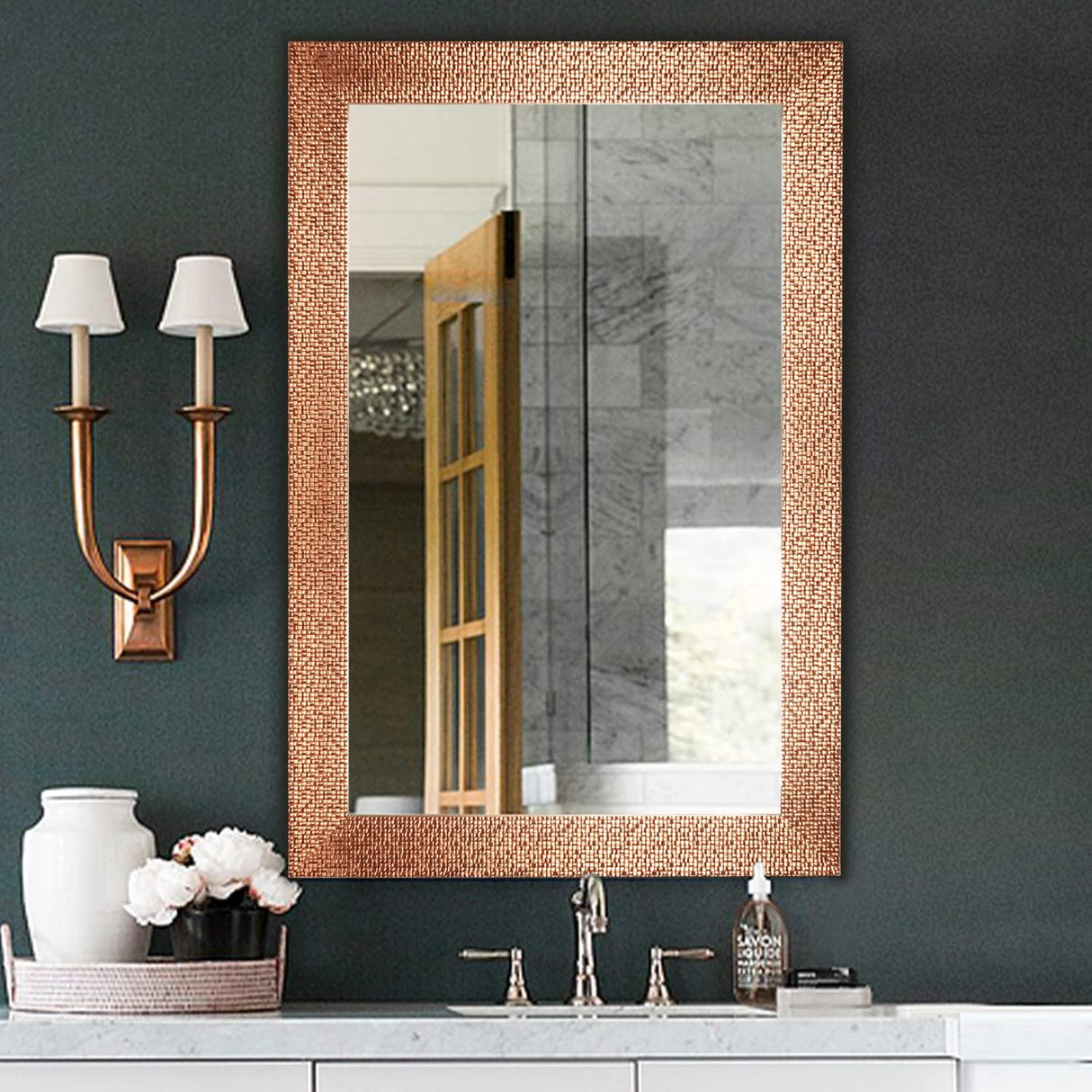 Cassandra Copper Mosaic Mirror