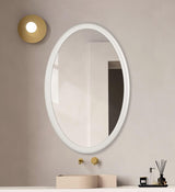 Andrea Oval Wood Frame Wall Mirror