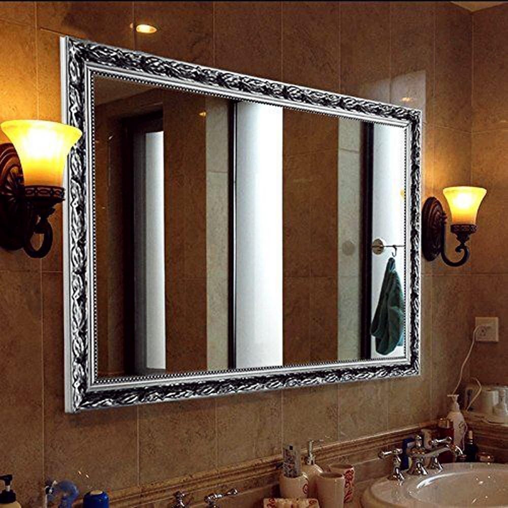 Evelyn Vintage Silver Leaf Frame Mirror