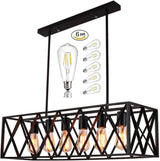 Alain Cozy 6-Light Industrial Bar Chandelier