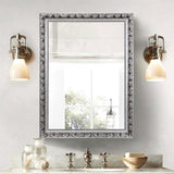 Evelyn Vintage Silver Leaf Frame Mirror